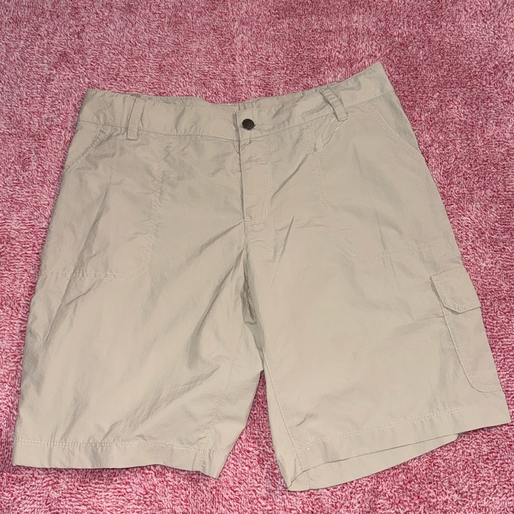 Columbia khaki hiking shorts.
